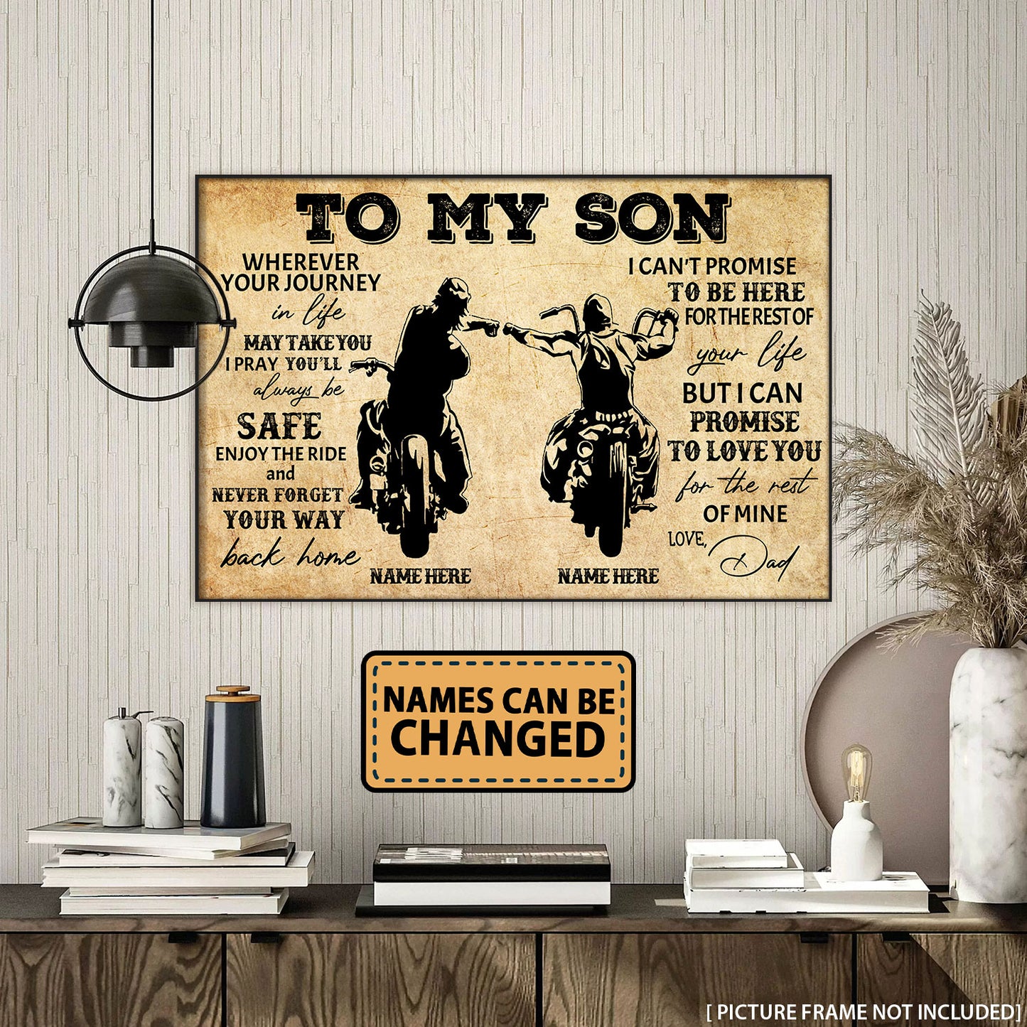 Wanderlust To My Son Wherever Your Journey Personalizedwitch Poster