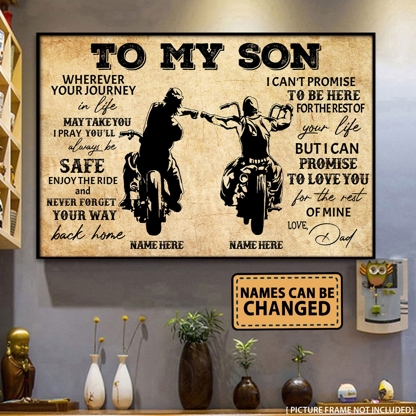 Wanderlust To My Son Wherever Your Journey Personalizedwitch Poster