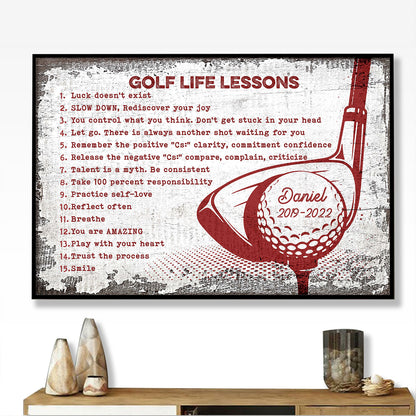 Golf Life Lessons - Personalizedwitch Poster For Golf Lovers