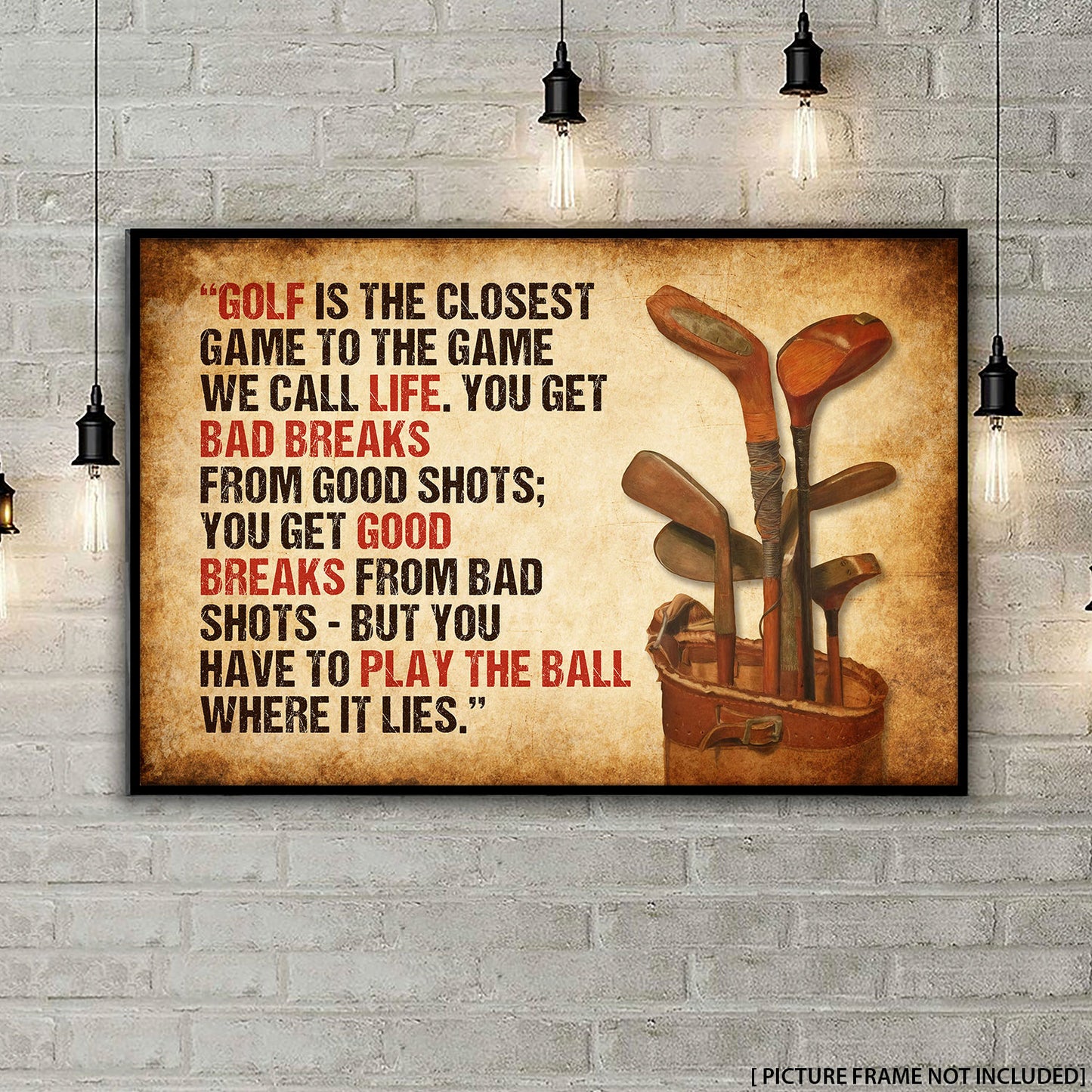 Golf Is The Closest Game - Poster For Golf Lovers