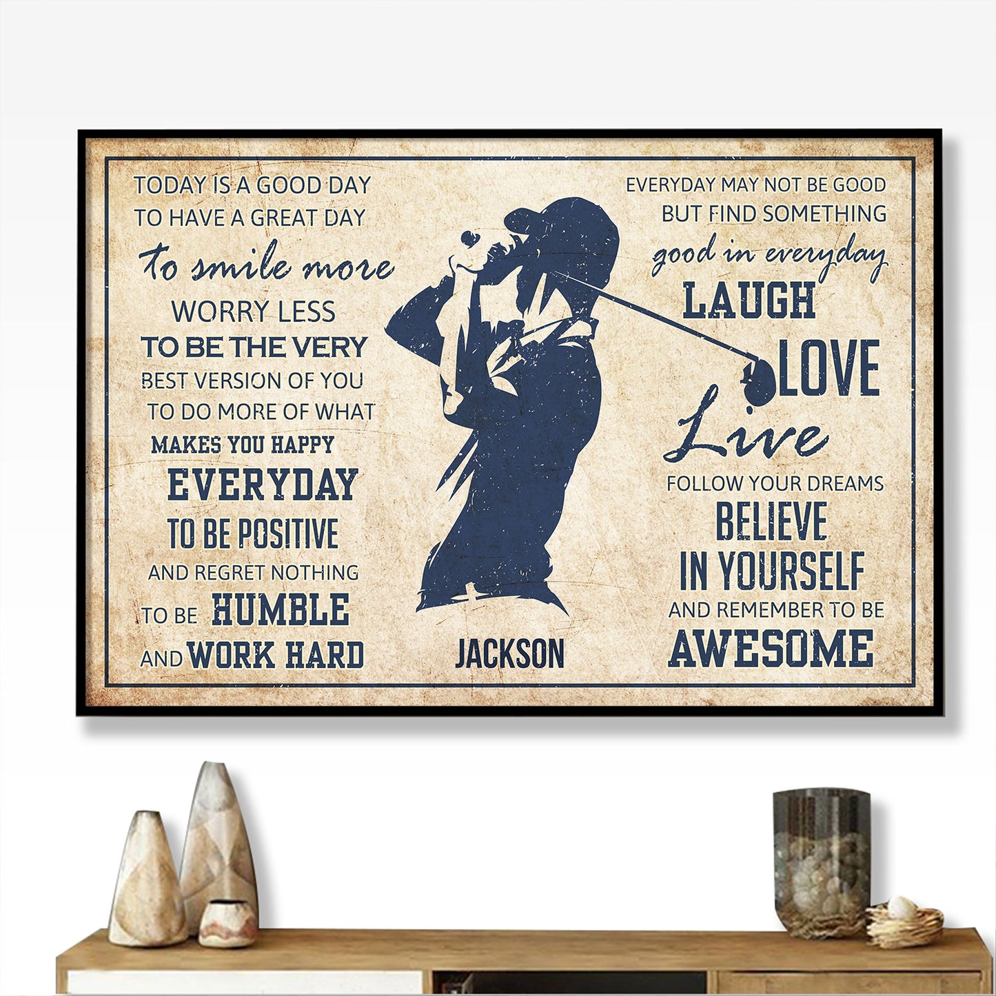 Golf Today Is A Good Day - Poster For Golf Lovers