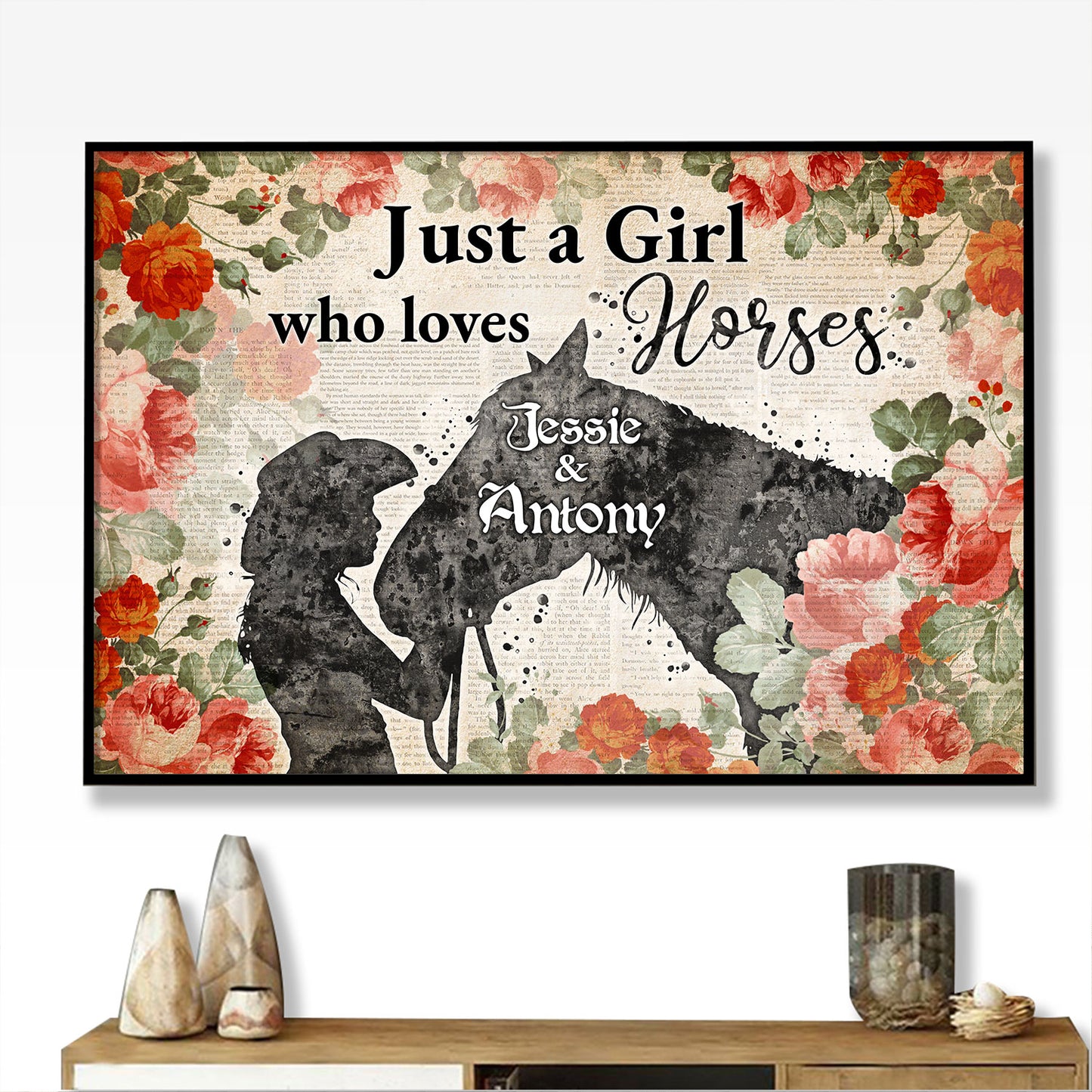Horse Just A Girl Who Loves Horses Personalizedwitch Poster