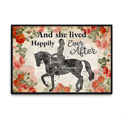 Horse And She Lived Happily Ever After Personalizedwitch Poster