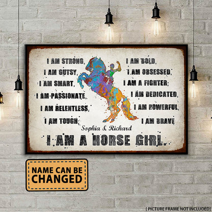 Horse I Am A Horse Girl - Personalizedwitch Poster For Horse Lovers