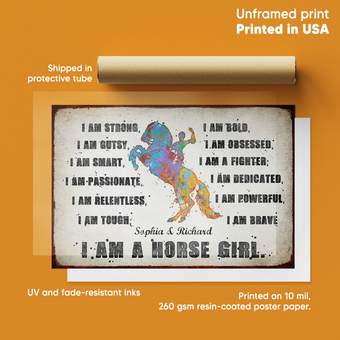 Horse I Am A Horse Girl - Personalizedwitch Poster For Horse Lovers