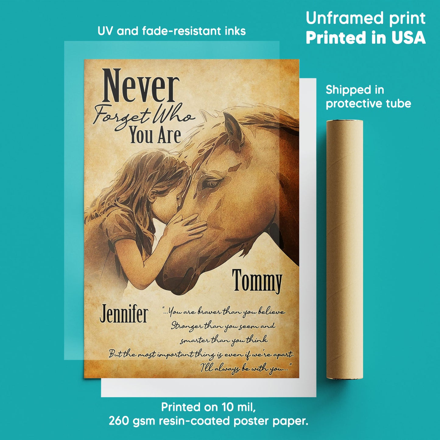 Horse Never Forget Who You Are - Personalizedwitch Poster For Horse Lovers