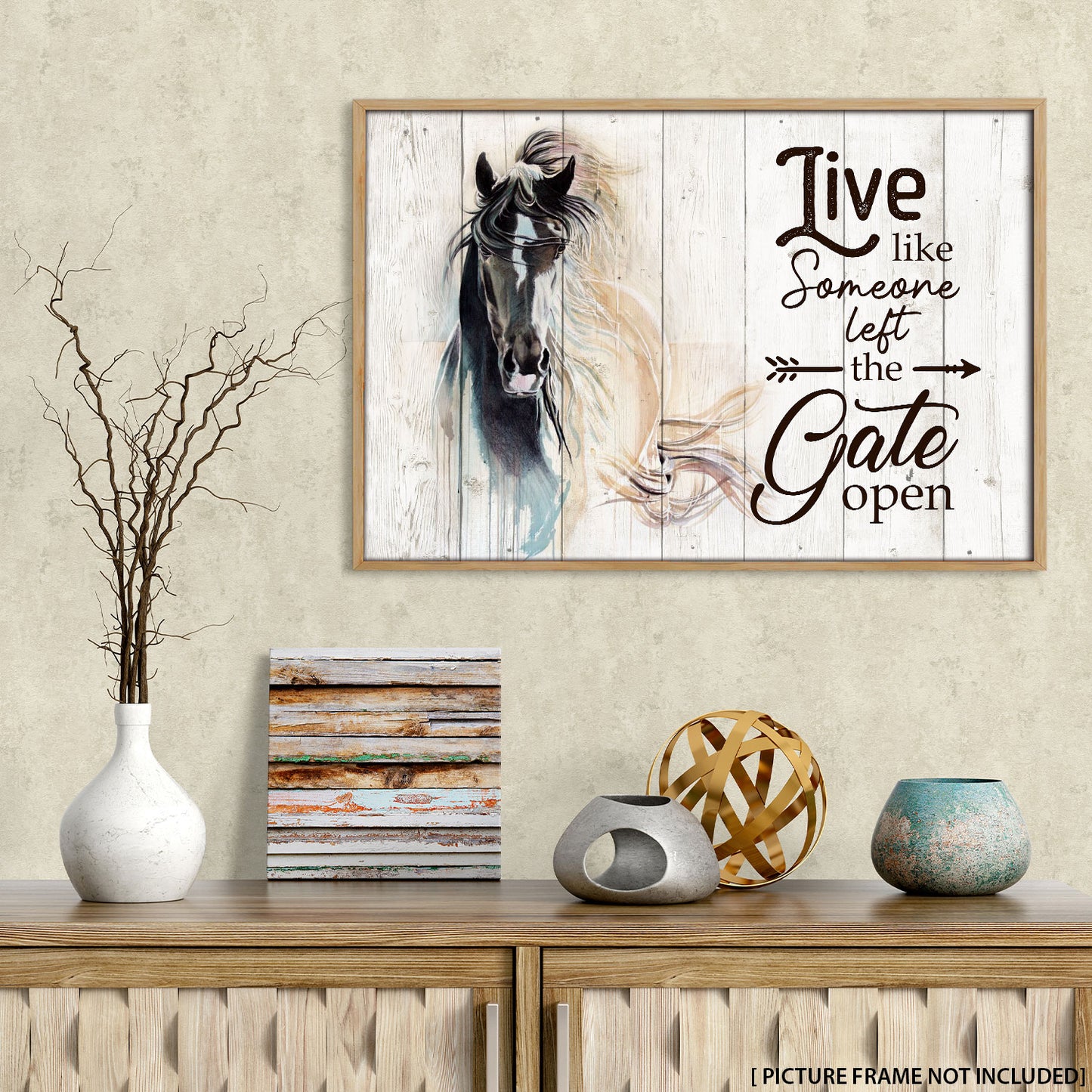 Horse Live Like Someone Left The Gate Open Personalizedwitch Poster