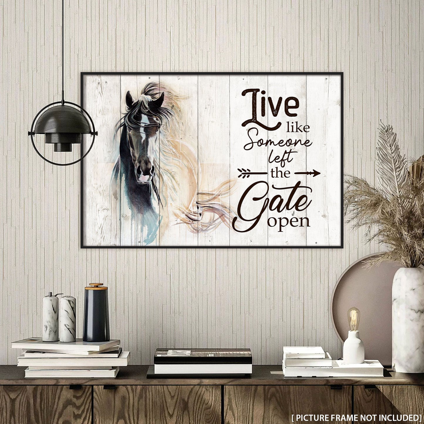 Horse Live Like Someone Left The Gate Open Personalizedwitch Poster