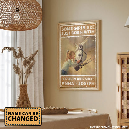 Horse Some Girls Are Just Born - Personalizedwitch Poster For Horse Lovers