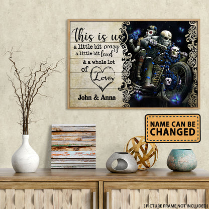 This Is Us Skull Motorcycle Personalized Poster