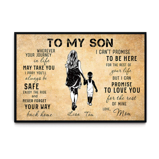 Wrestling To My Son I Can Promise To Love You Personalized Poster