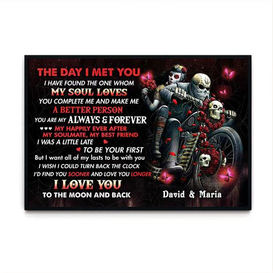 Skull The Day I Met You Personalized Poster