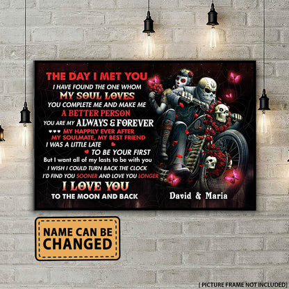 Skull The Day I Met You Personalized Poster