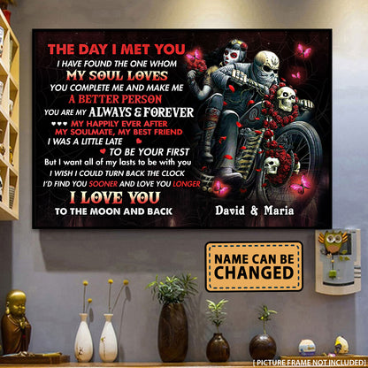 Skull The Day I Met You Personalized Poster