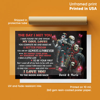 Skull The Day I Met You Personalized Poster