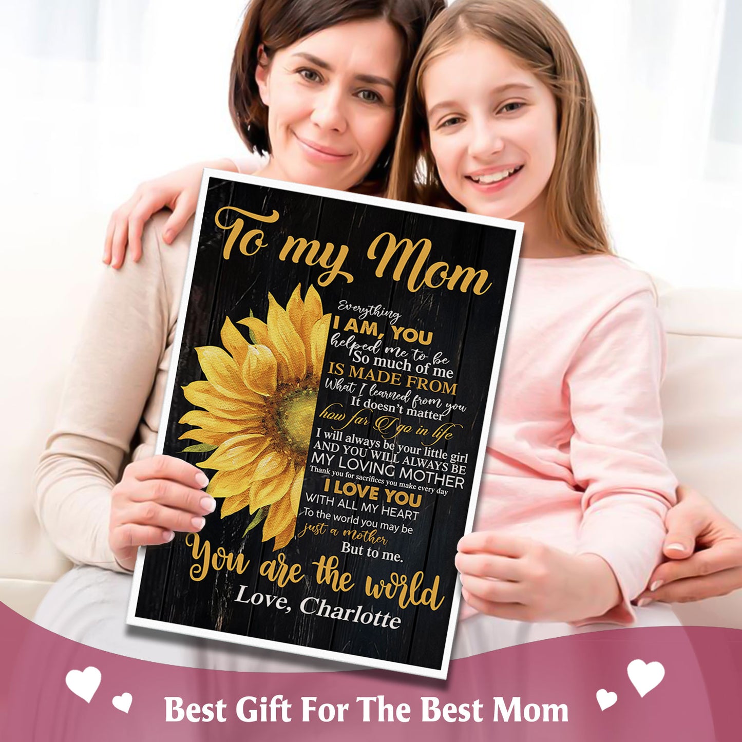 To My Mom Everything I Am Personalized Poster