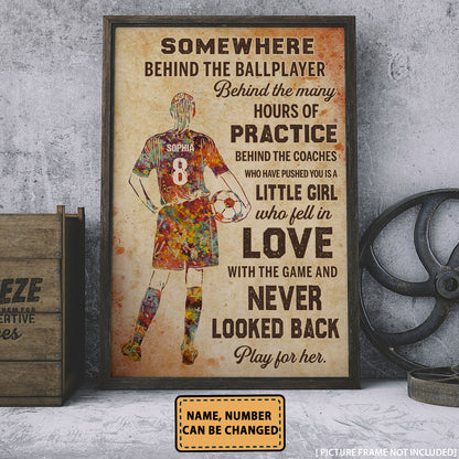 Soccer Somewhere Behind The Ballplayer Personalizedwitch Poster