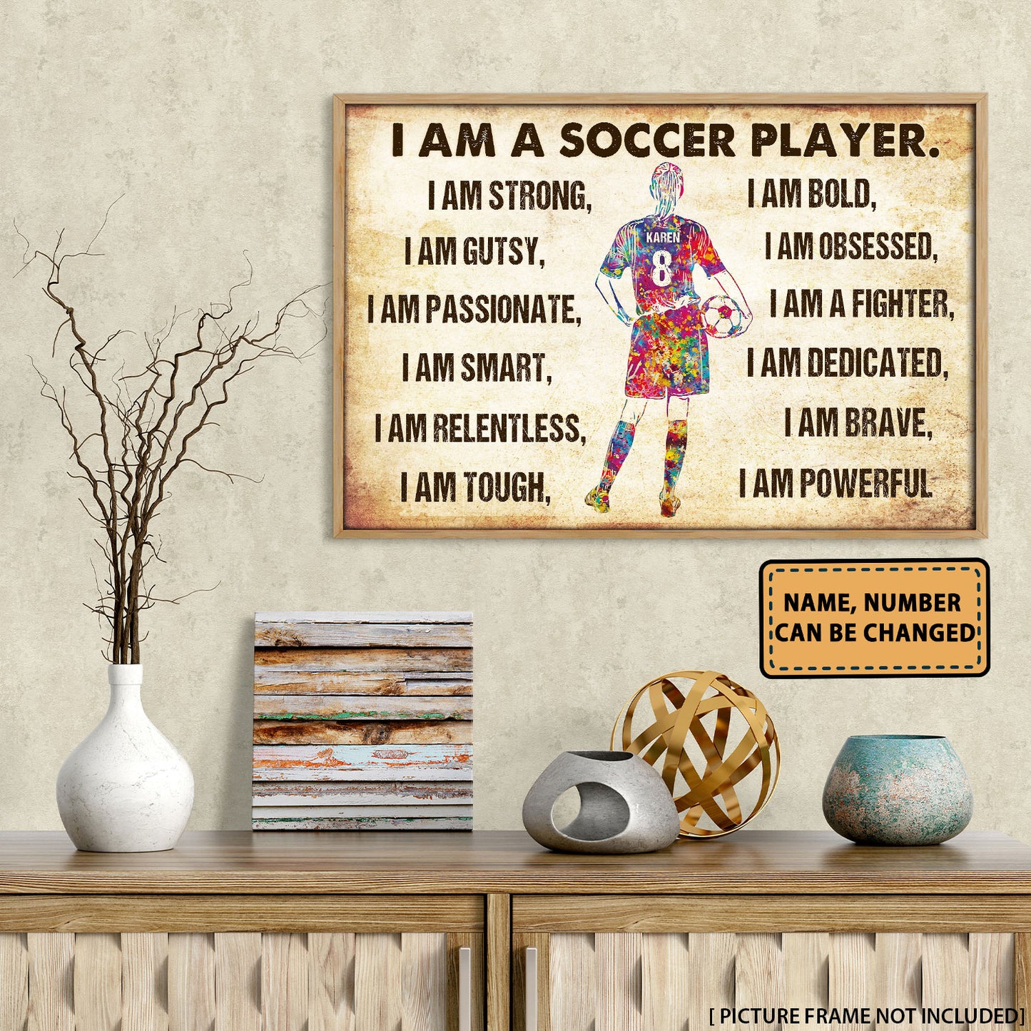 Soccer I Am Strong I Am Gutsy - Personalizedwitch Poster For Soccer Lovers