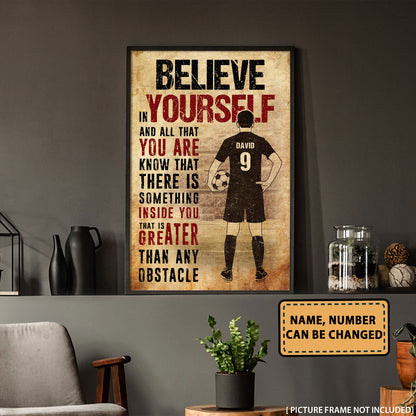 Soccer Believe In Yourself - Personalizedwitch Poster For Soccer Lovers