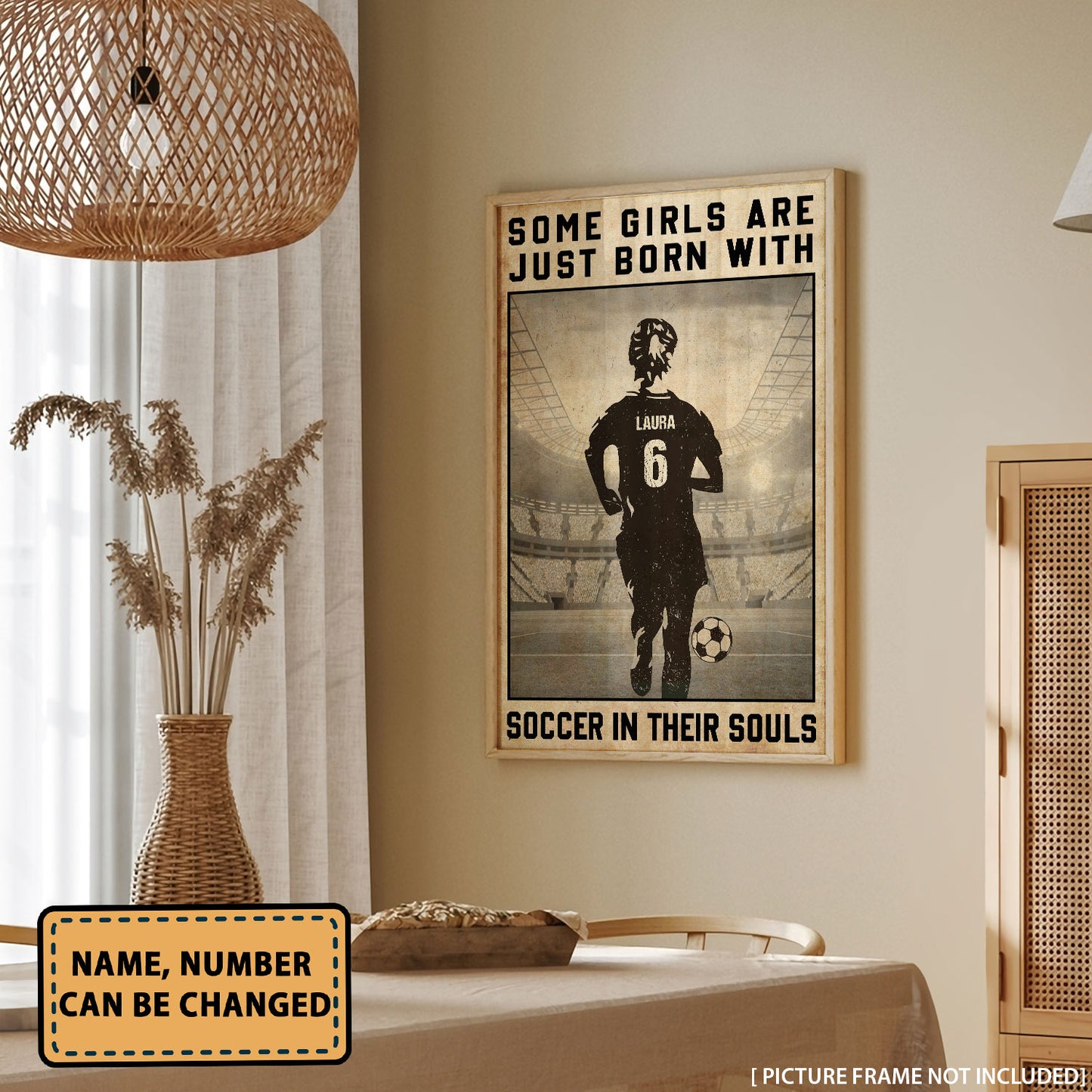 Soccer Some Girls Are Just Born - Personalizedwitch Poster For Soccer Lovers