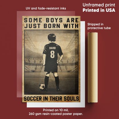 Soccer Some Boys Are Just Born Personalizedwitch Poster