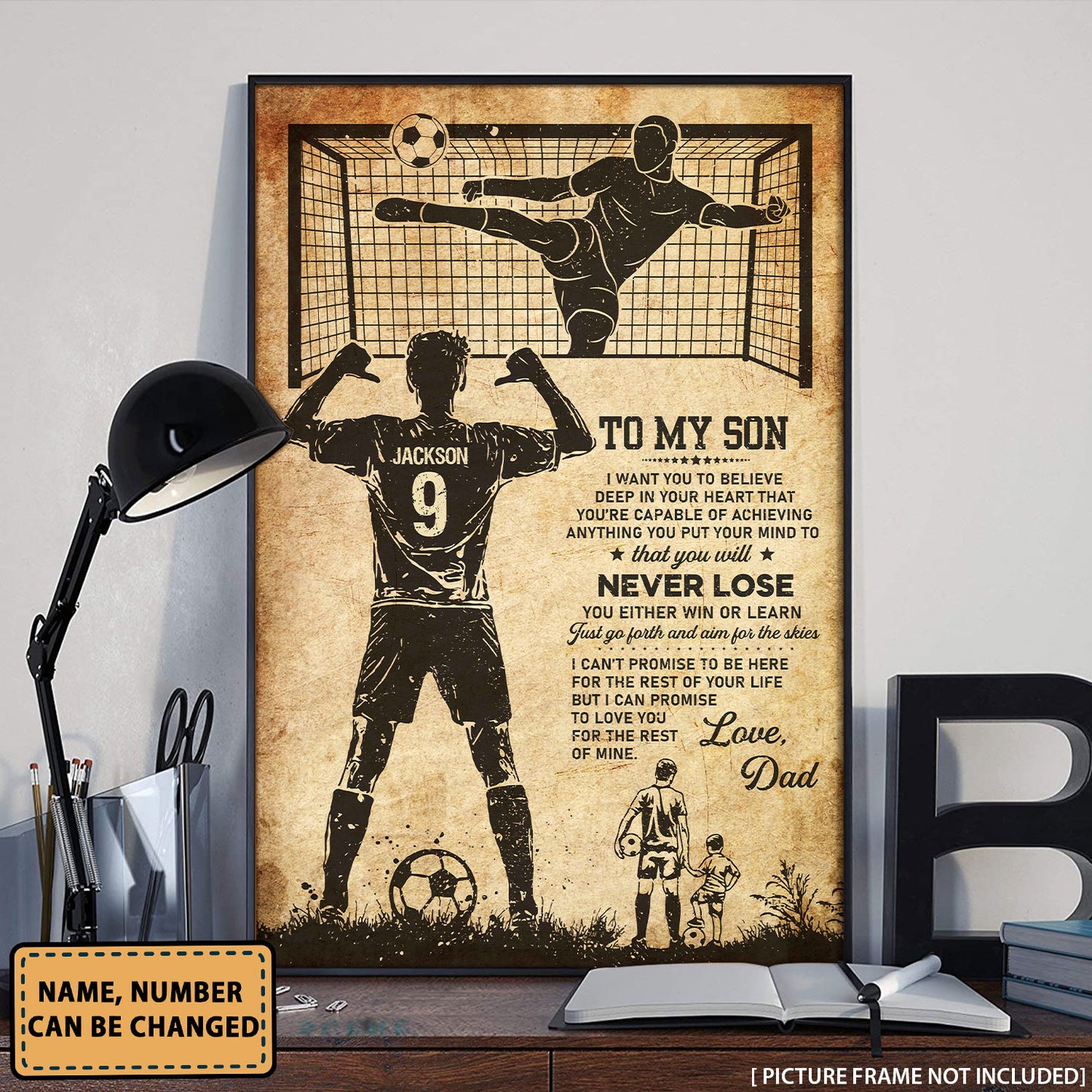 Soccer To My Son I Want You To Believe Personalizedwitch Poster