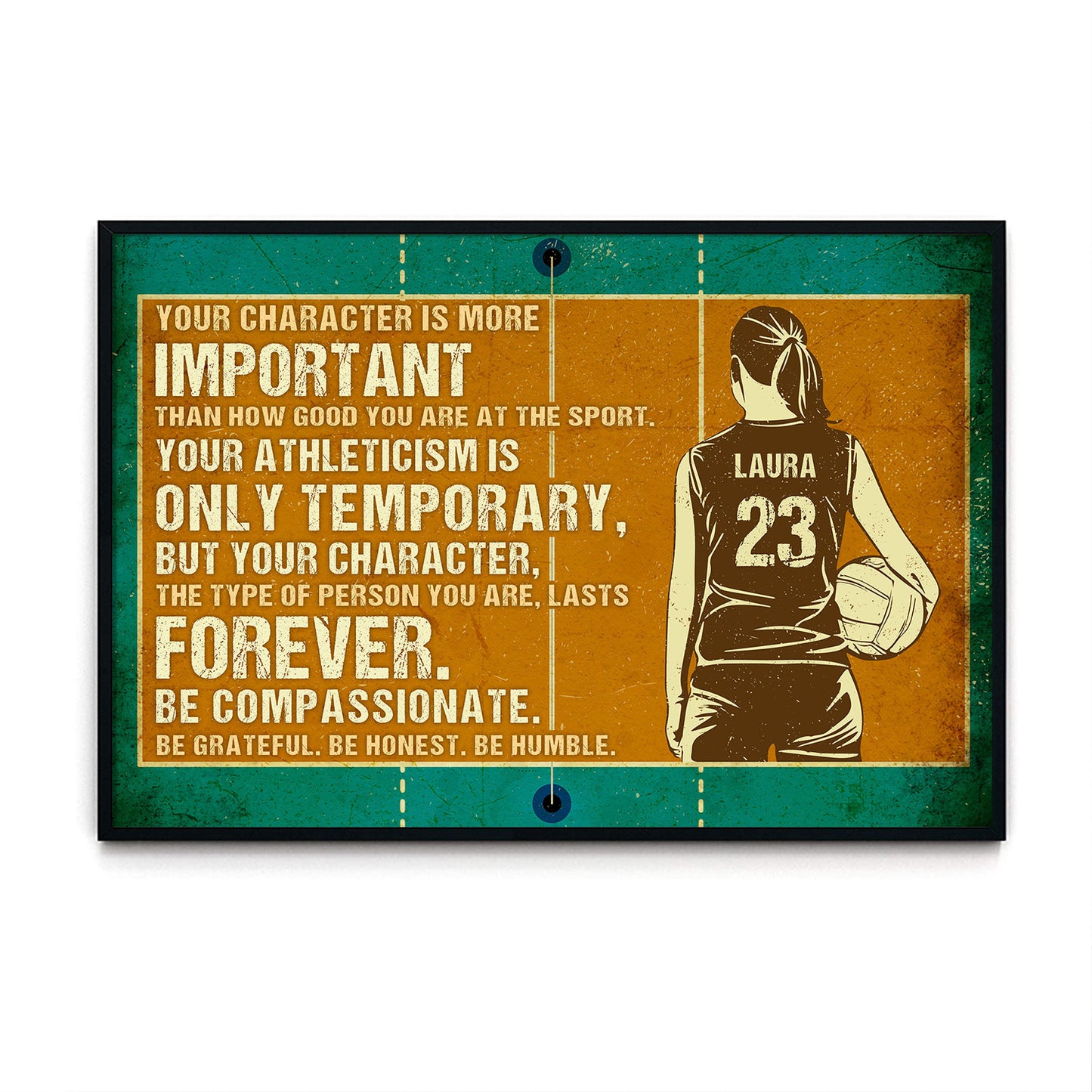 Volleyball Your Character Is More Important Personalizedwitch Poster