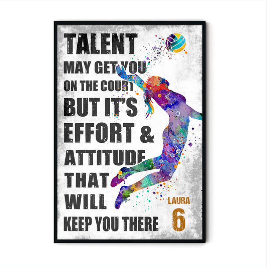 Volleyball Talent May Get You On The Court Personalizedwitch Poster