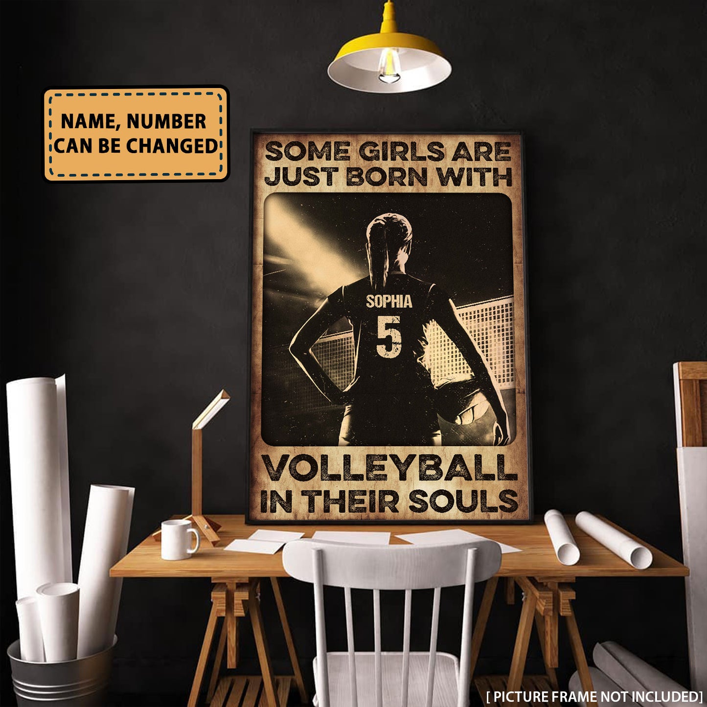 Volleyball Some Girls Are Just Born Personalizedwitch Poster