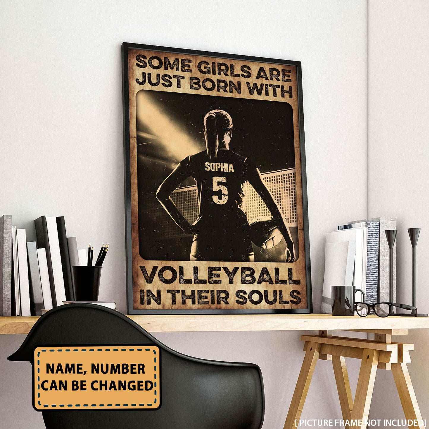 Volleyball Some Girls Are Just Born Personalizedwitch Poster