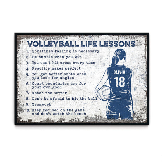 Volleyball Life Lessons - Personalizedwitch Poster For Volleyball Players