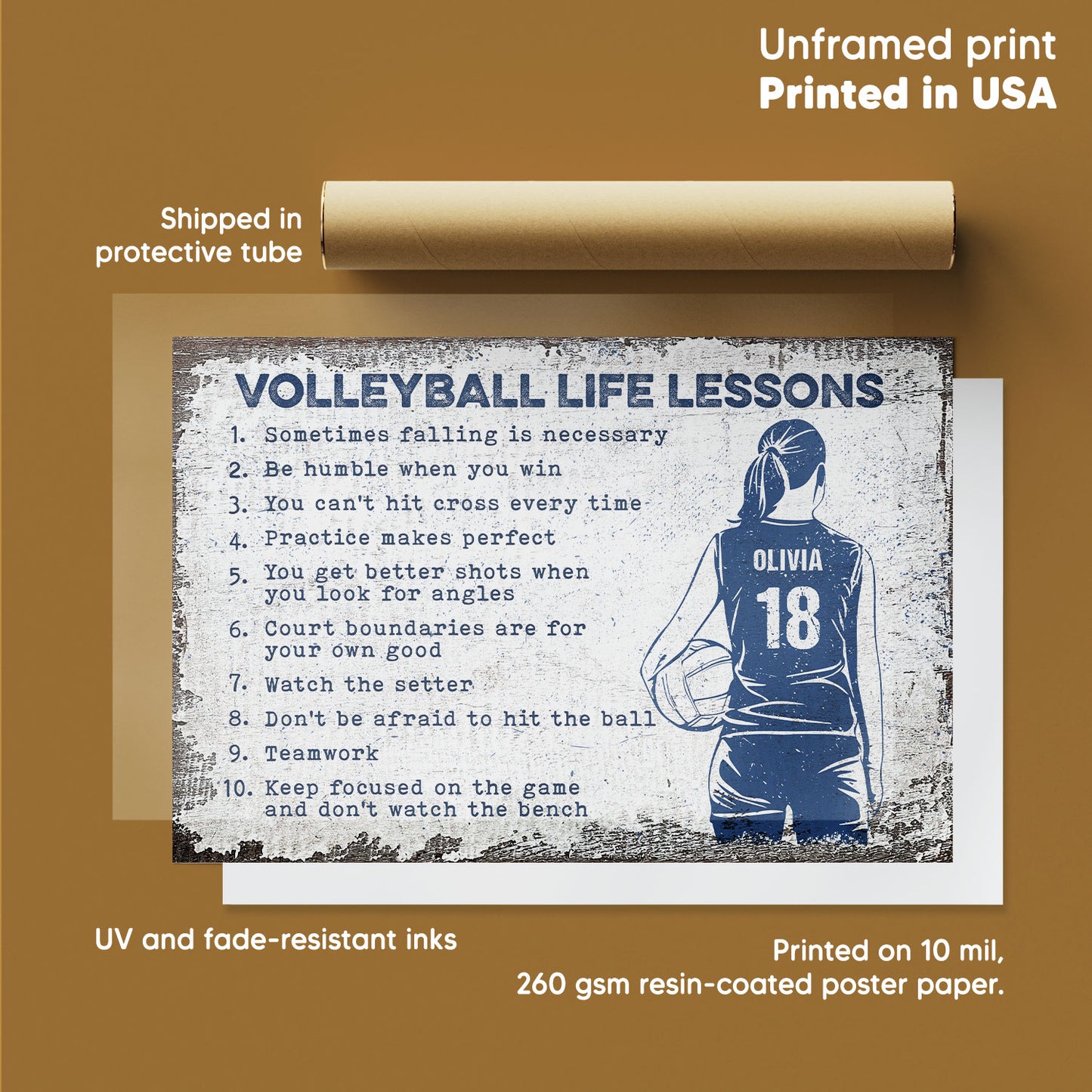 Volleyball Life Lessons - Personalizedwitch Poster For Volleyball Players