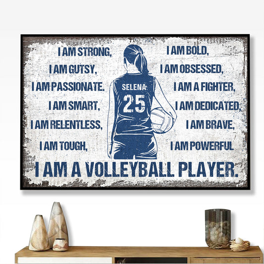 Volleyball I Am A Volleyball Player Personalizedwitch Poster