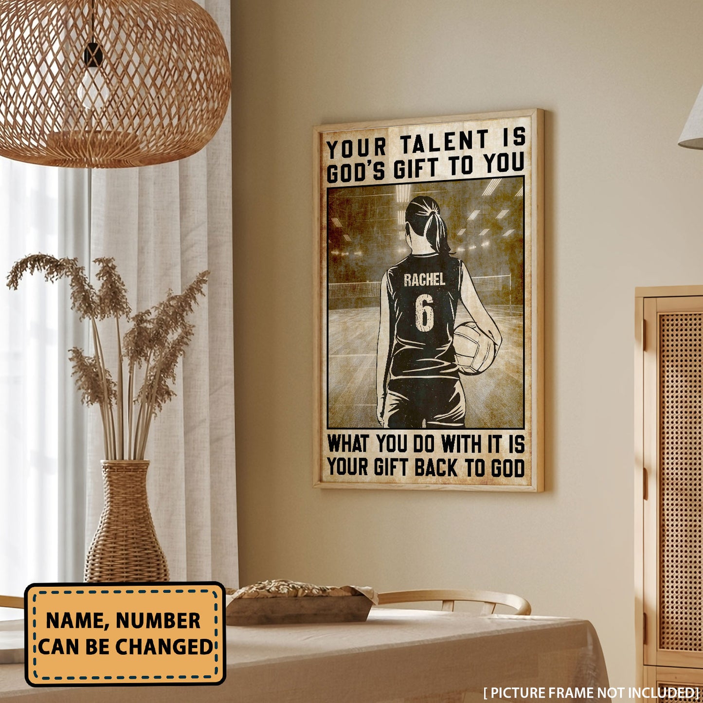 Volleyball Your Talent Is God's Gift To You Personalizedwitch Poster