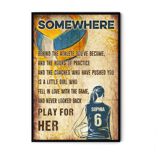 Volleyball Somewhere Behind The Athlete Personalizedwitch Poster