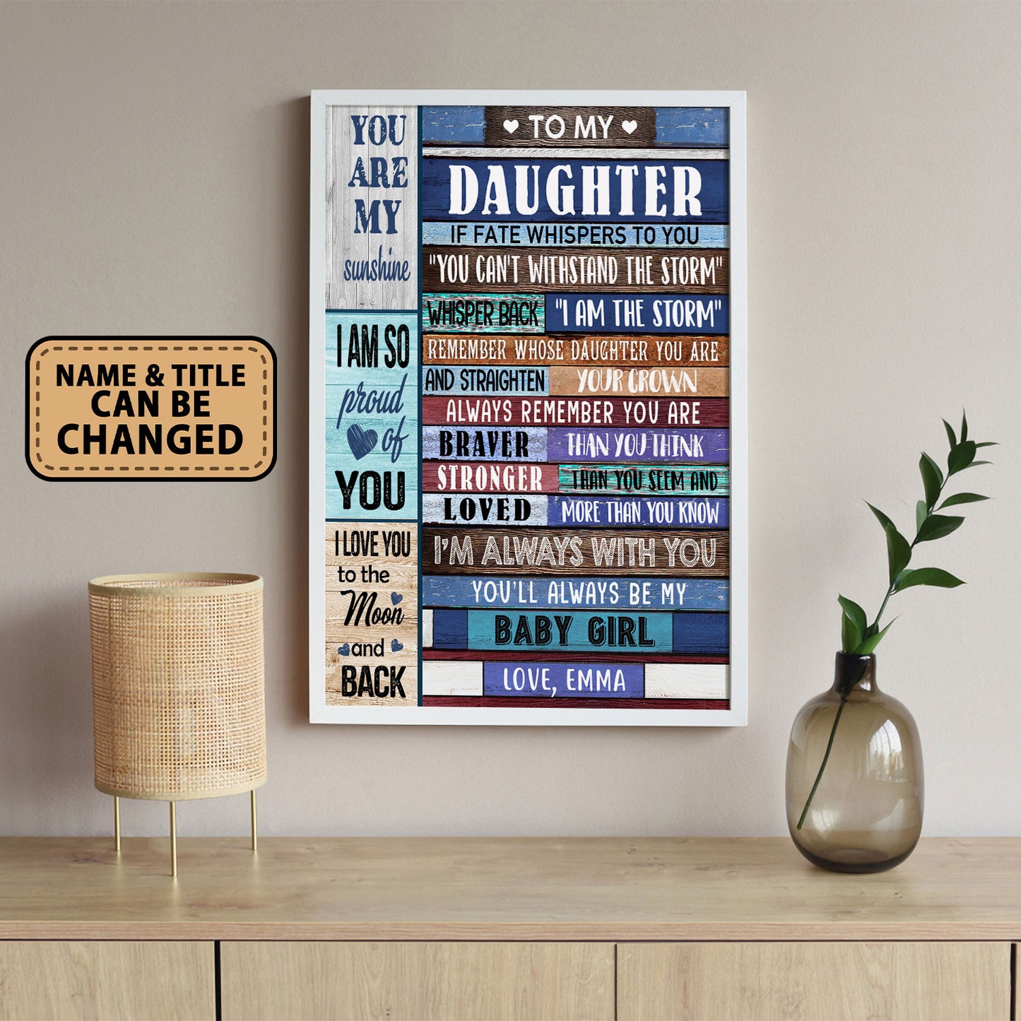 To My Daughter You Are My Sunshine I'm So Proud Of You Poster