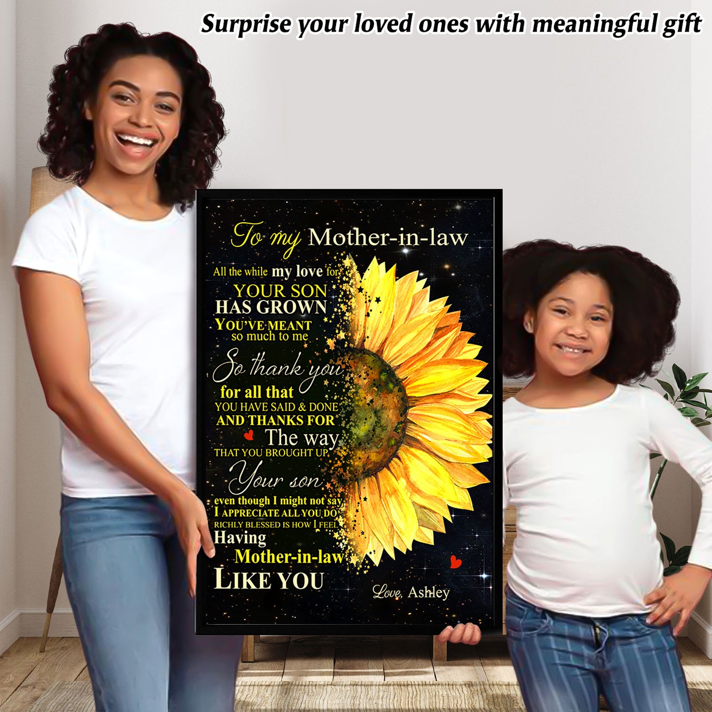 Mother In Law All The While My love For Your Son Has Grown Personalized Poster