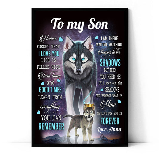 To My Son Never Forget That I Love You Personalized Poster