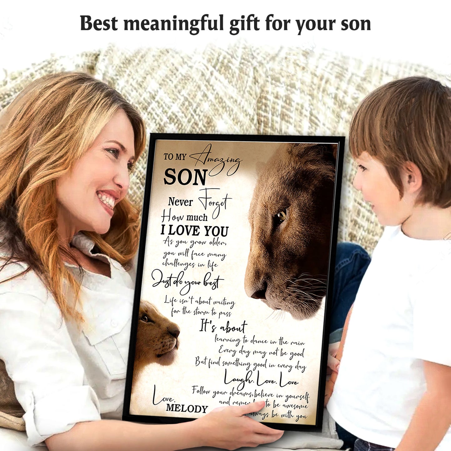 To My Amazing Son Never Forget How Much I Love You Personalized Poster