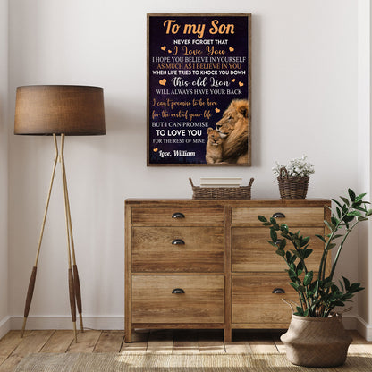 I Hope You Believe In Yourself Personalized Poster Gifts For Son From Dad