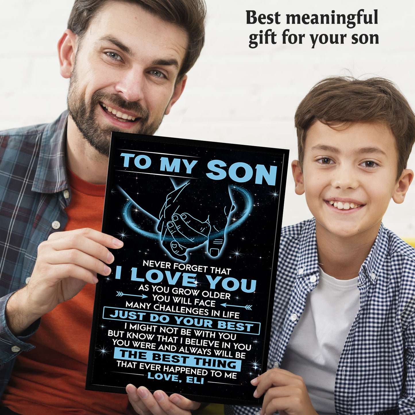 Hand To Hand Personalized Poster Gifts For Son From Dad