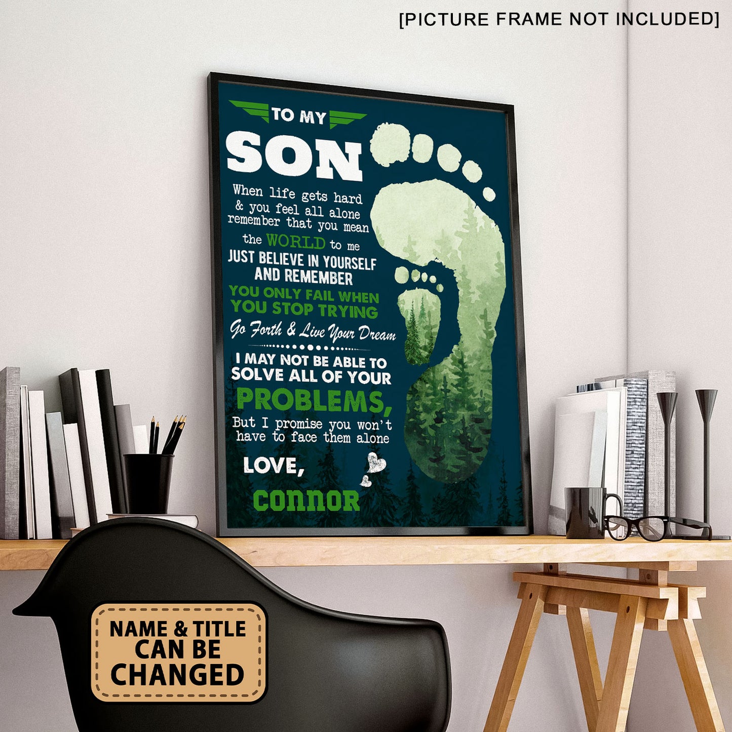 When Life Gets Hard Forest Personalized Poster Gifts For Son From Dad