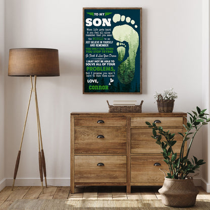 When Life Gets Hard Forest Personalized Poster Gifts For Son From Dad