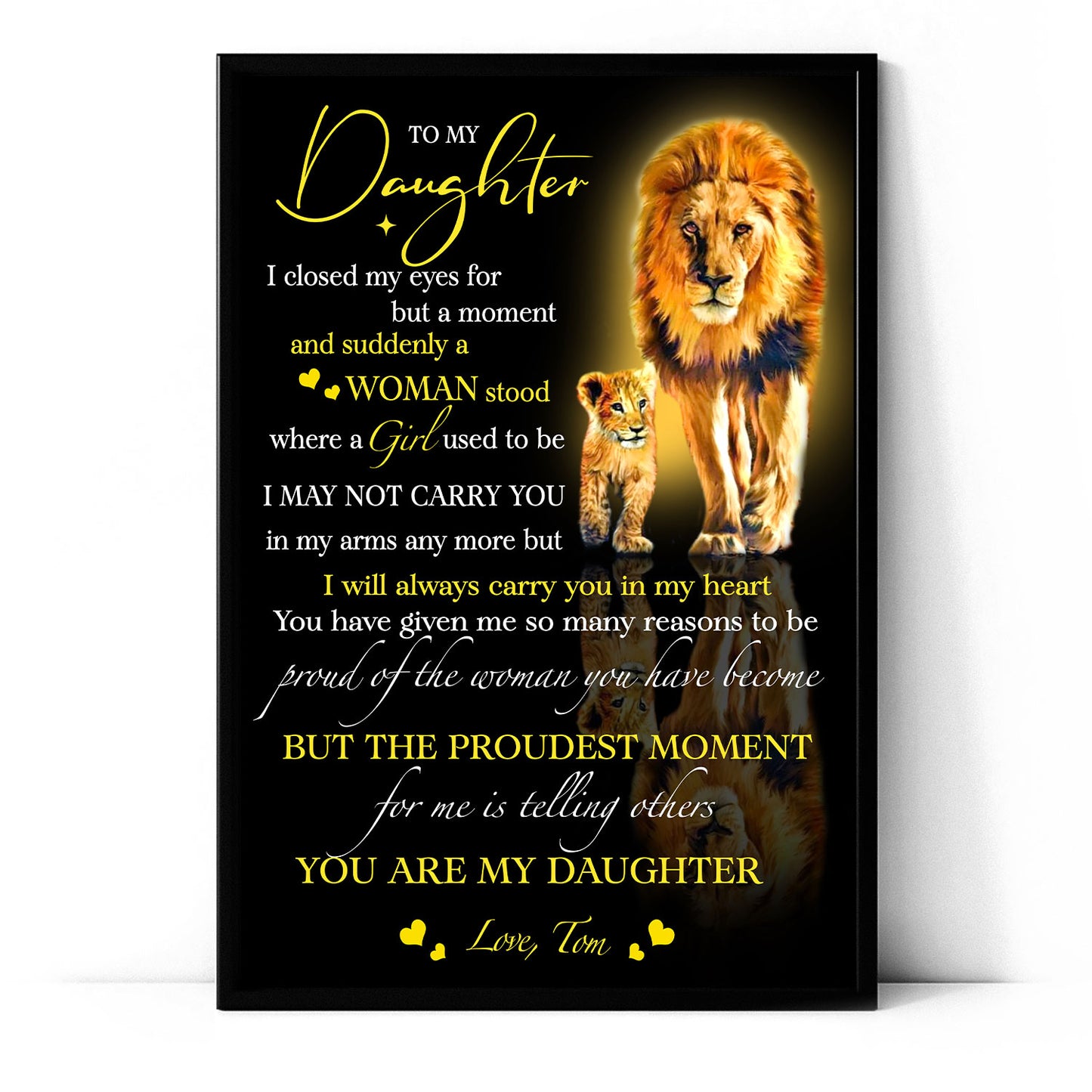 I Closed My Eyes Gifts For Daughter From Dad Personalized Poster