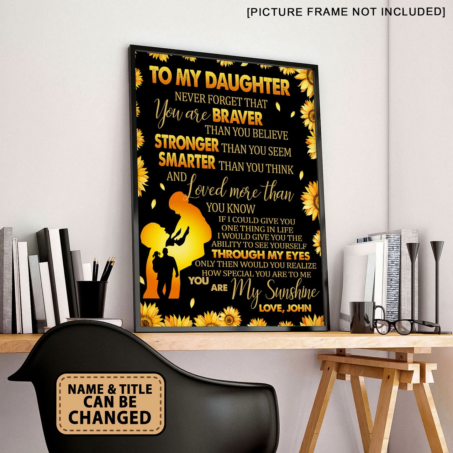 To My Daughter Never Forget That You Are Braver Personalized Poster