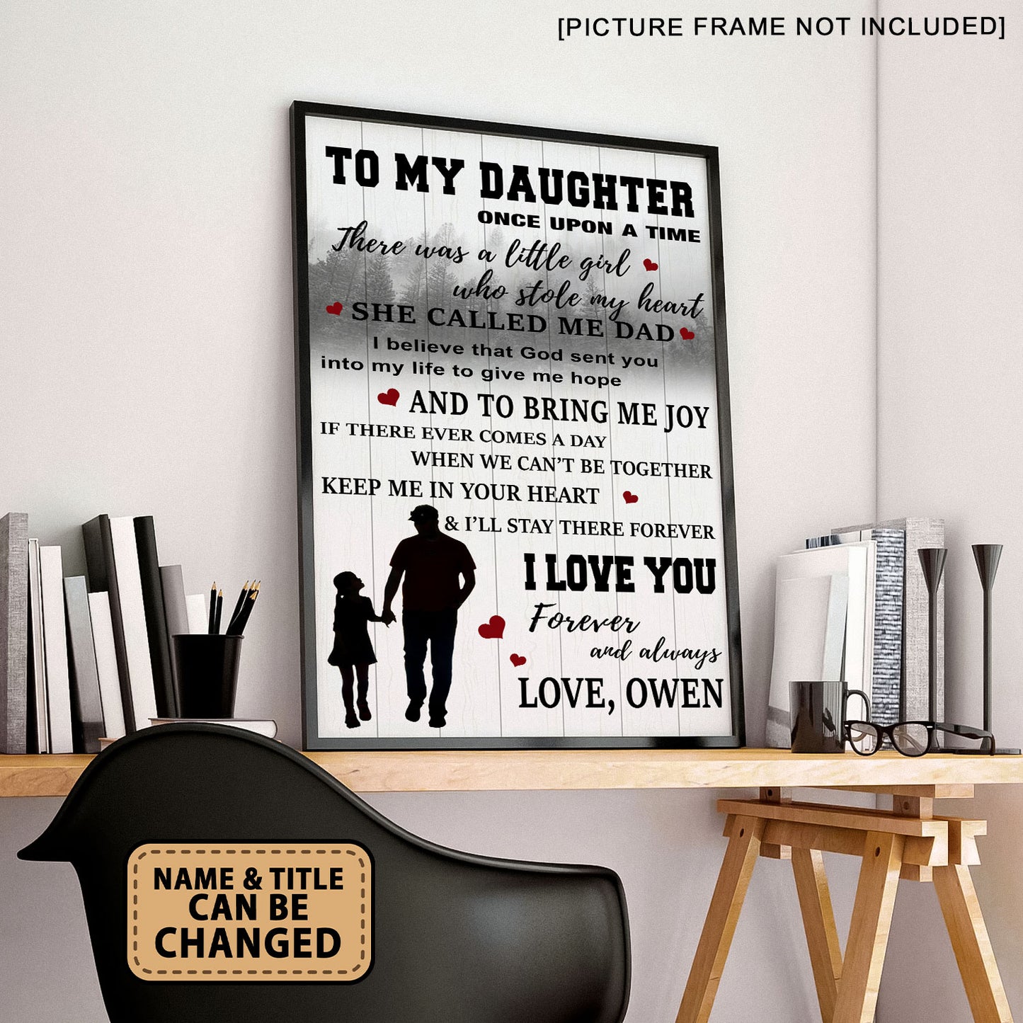 To My Daughter I Love You Forever And Always Personalized Poster