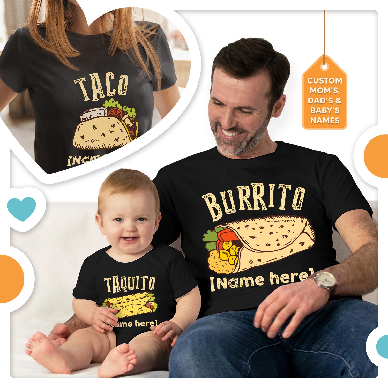 Burritos and Not Burritos Pregnancy Couple Shirt set – It's Your