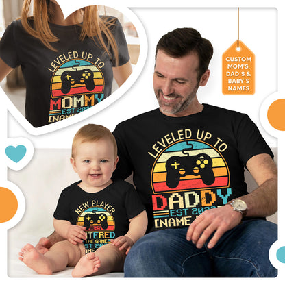 Game New Parents And Baby Matching Family Shirts Set