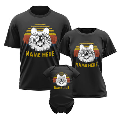 Bear Family New Parents And Baby Matching Family Shirts Set