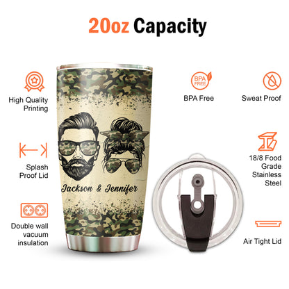 Like Father Like Daughter Oh Crap Camouflage Custom Name 20Oz Tumbler